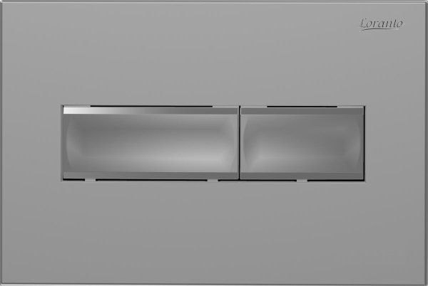 Кнопка смыва Loranto 24.5х1.9х16.5 для инсталляции, металл/пластик, цвет Хром матовый (7321)