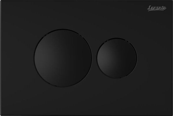 Кнопка смыва Loranto 24.6х1.4х16.5 для инсталляции, металл/пластик, цвет Черный матовый (7313)