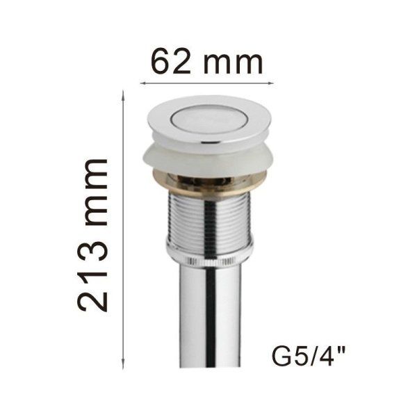 Донный клапан Haiba хром (HB66-2)