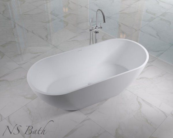 Ванна из искусственного камня NS Bath NSB-18806G 180х80 глянцевая, белый