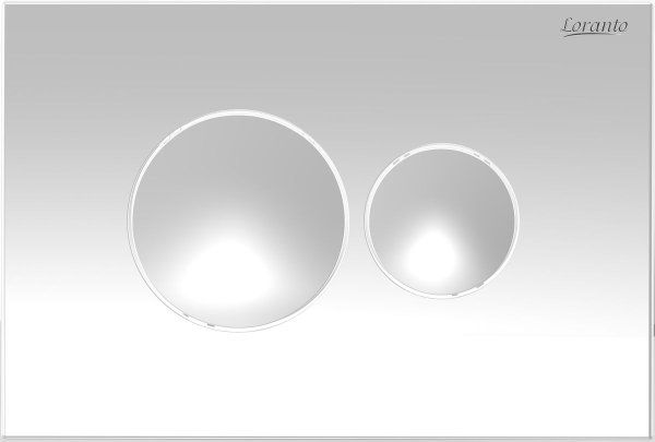 Сет LORANTO Инсталляция с круглой кнопкой белая глянцевая + унитаз CANTO с сиденьем микролифт (4501+7310+CS-2003HM)